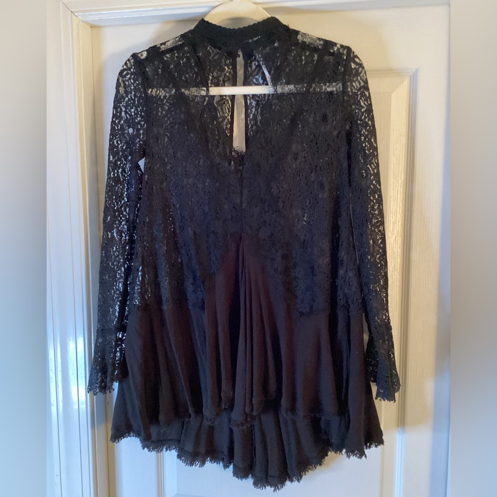 Free People Tell Tale Cutout Lace Tunic